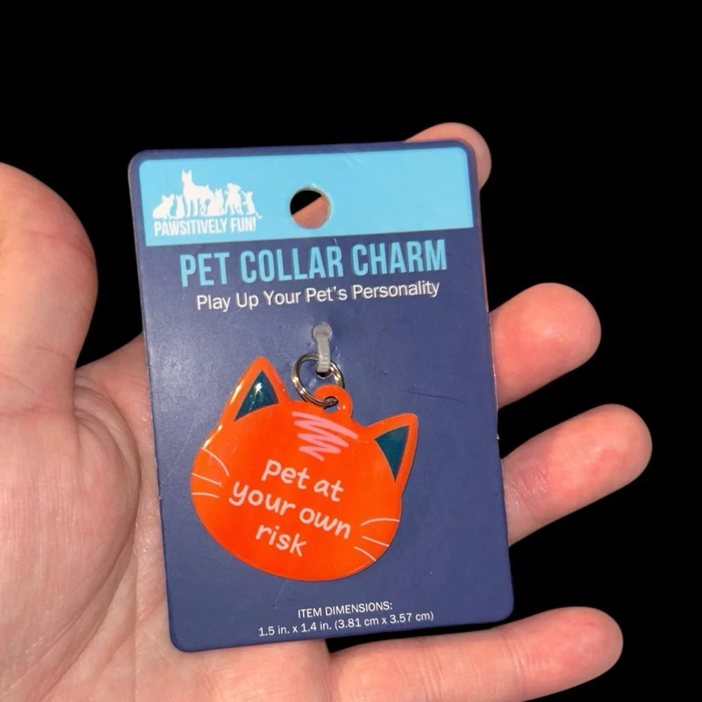 Pet Collar Charm “Pet at your own risk”